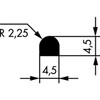 Profil demi-rond EPDM 4,5x4,5mm